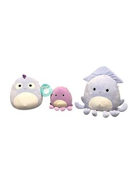 Squishmallows Chameleon & Octopus & Squid